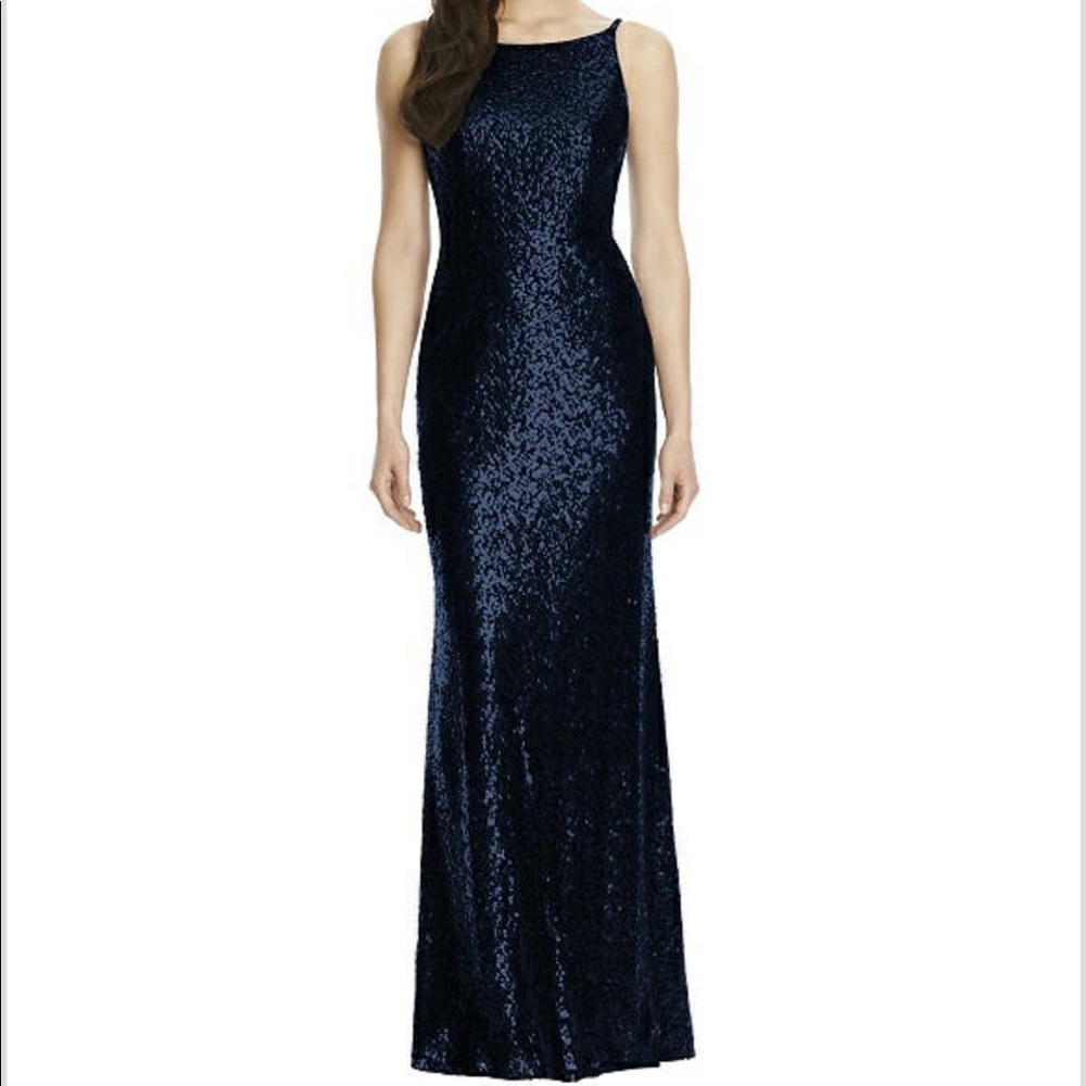 Dessy Bridesmaid Dress 2993
Dessy Style 2993  |  Studio Sequin Size 10 Navy